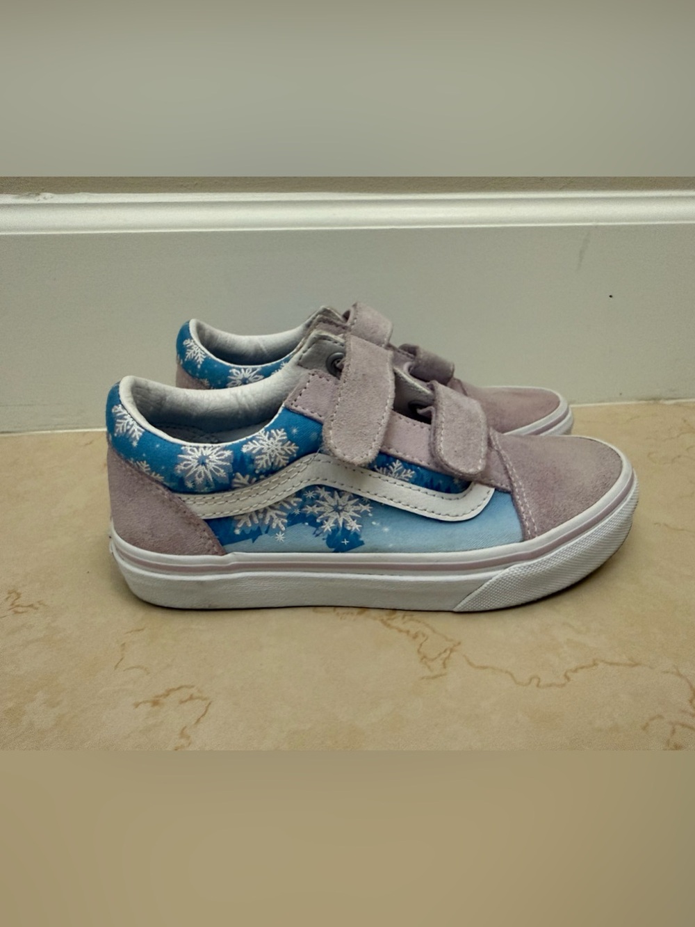 Vans lavender Kids Velcro Sneakers size 1